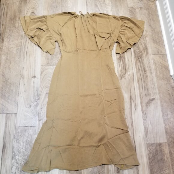 Hackwith Design House XL Midi Dress Cold Shoulder Flowy Boho Chic Sustainable - Picture 8 of 14